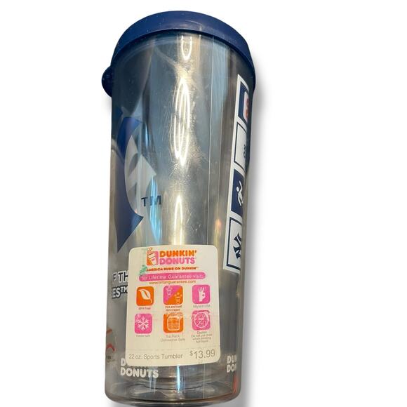 Dunkin Donuts NY Yankees Spring Tritan 22 oz Sports Tumbler Run on New York 2017 - Picture 9 of 12
